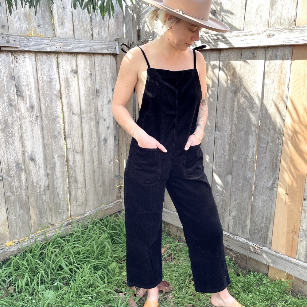 Black Corduroy Jumpsuit